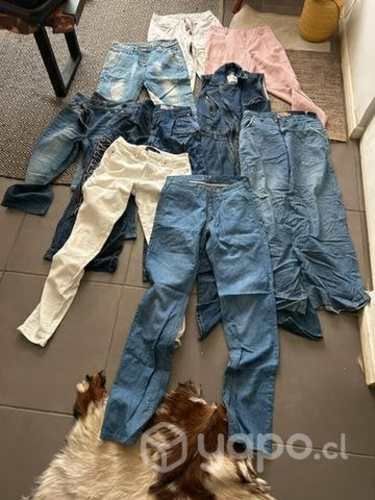 Lote de 9 jeans pantalones y jardinera