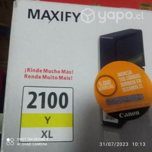 Tintas canon 2100xl colores originales de alta