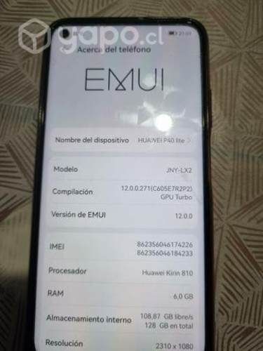 Huawei p40 lite 128gb negro