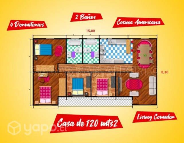Kit Básico Casa Prefabricada de 120 mts2