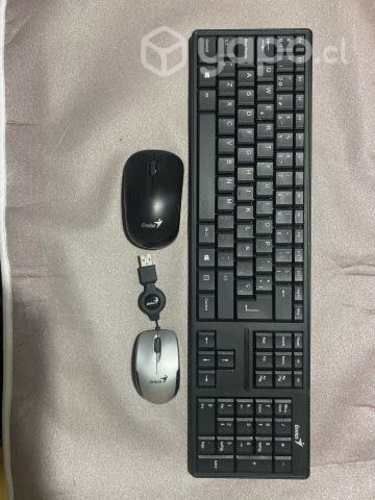 Teclado con 2 mause