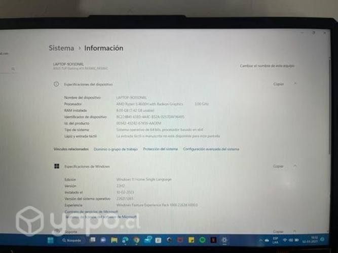 Asus tuf gaming a15 fa506icb /amd ryzen 5 / 8gb ra