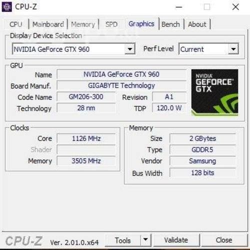 Tarjeta grafica 960 GTX 2GB GDDR5