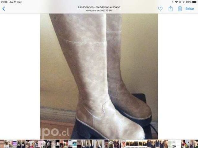 Botas bucaneros beige n* 36 con taco