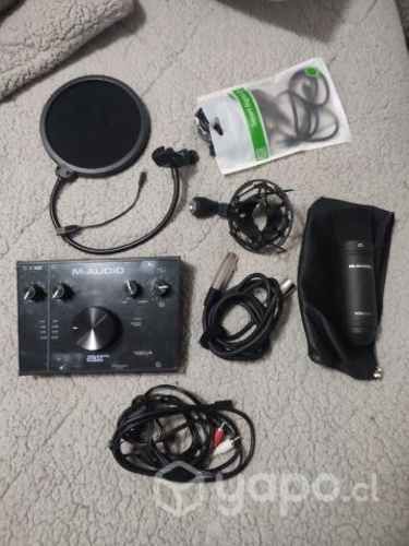 Interfaz m audio air + micrófono m audio