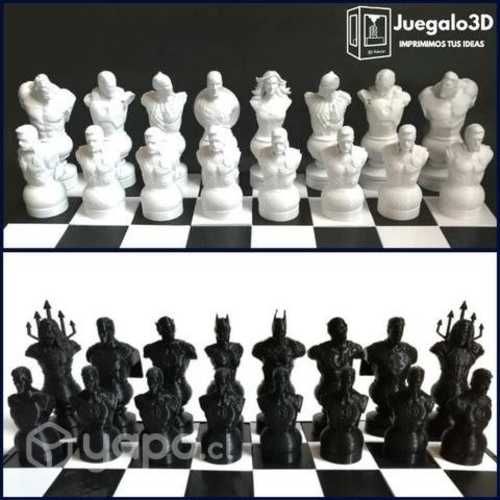 Ajedrez Alternativo Marvel VS DC Impreso 3D