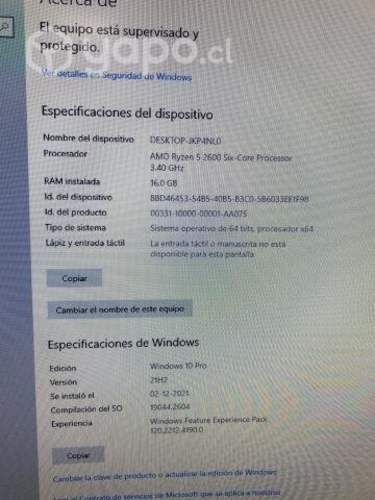 PC de escritorio