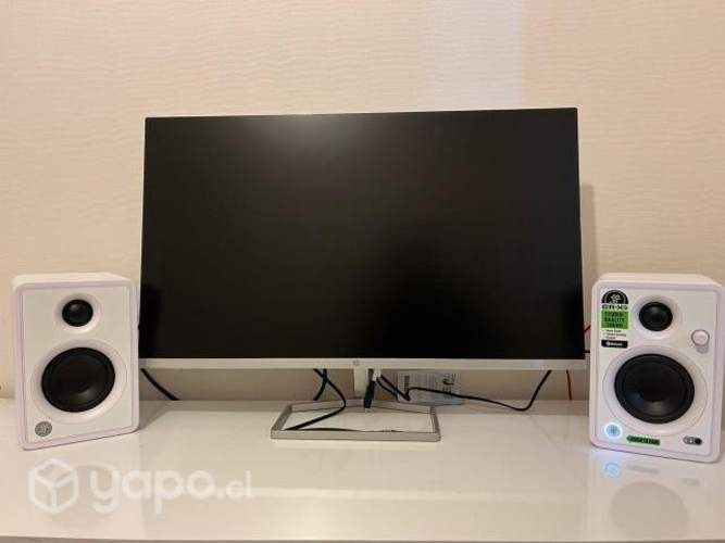 Monitor HP 27" y Parlantes Mackie