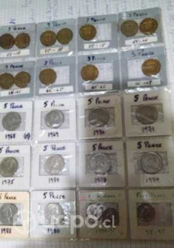 Colección de monedas antiguas de Inglaterr