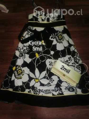 Vestido lycra L y cartera de fiesta