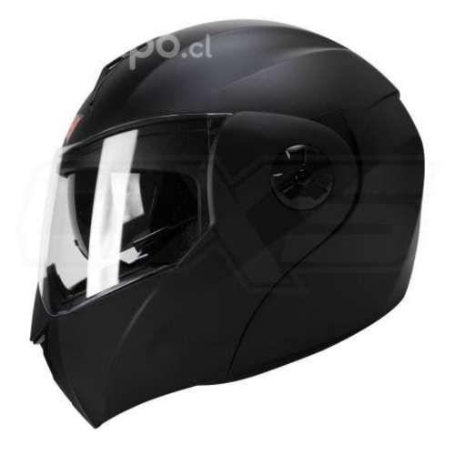 Casco moto ich 3110 abatible solid negro mate