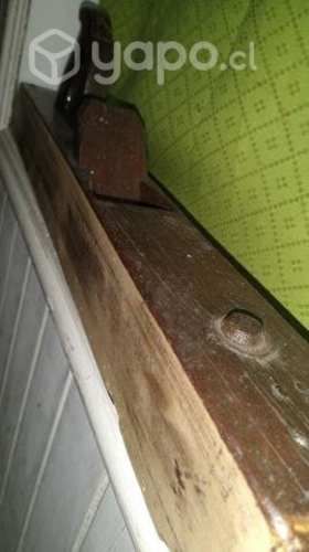 Antiguo gran cepillo carpintero vintage de madera