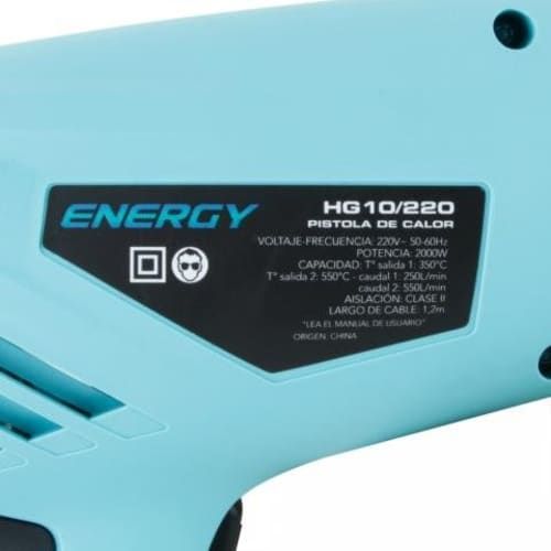 Pistola de calor 2000w energy 550°c