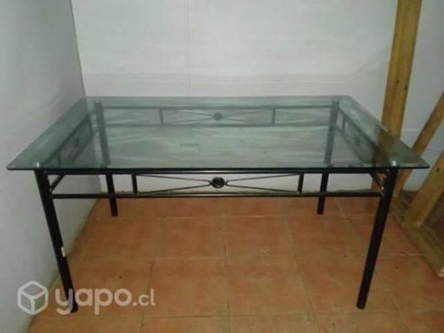 Mesa comedor de vidrio
