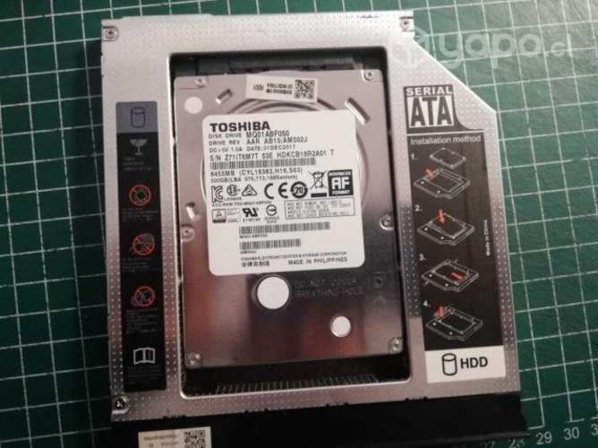 DISCO DURO TOSHIBA 500 GB + Caddy SSD 9,5mm