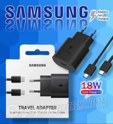 Cargador Samsung tipo c a tipo c 18w Csrga Rapida