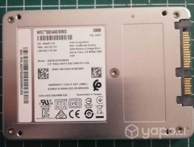 Disco duro intel ssd 545s series 256 gb