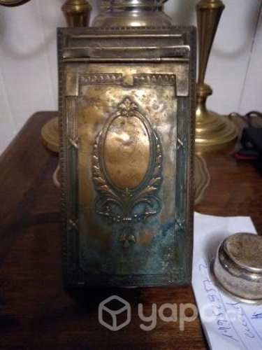 Antigua porta agenda bronce