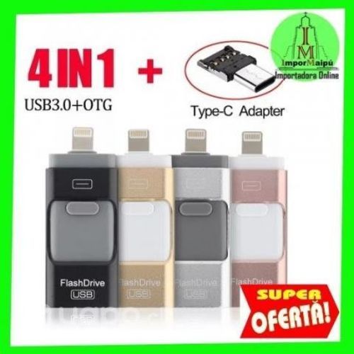 Pendrive OTG 4 en 1 USB 64gb Micro USB Tipo C