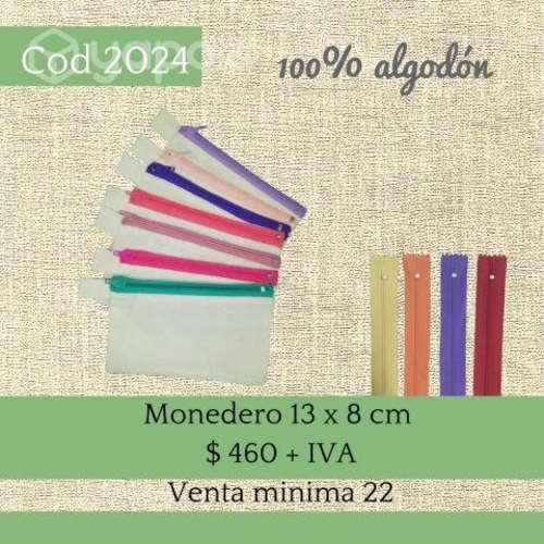 Monederos de algodon sublimacion