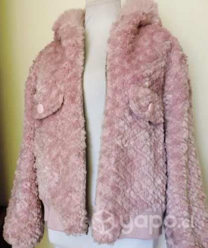 Chaqueta Piel Jennifer López Rosada Reversible