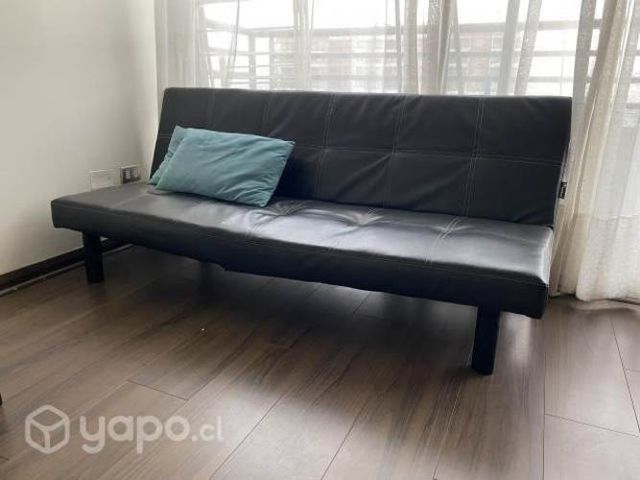 Futón negro eco cuero