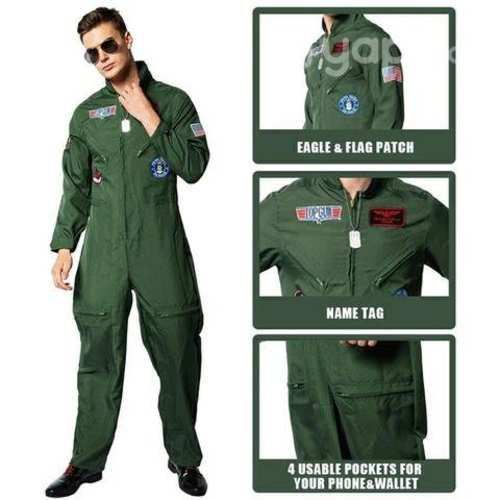 Disfraz de top gun piloto adulto