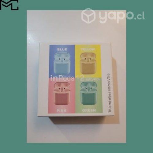 Audifonos Bluetooth inpods 12 rosado