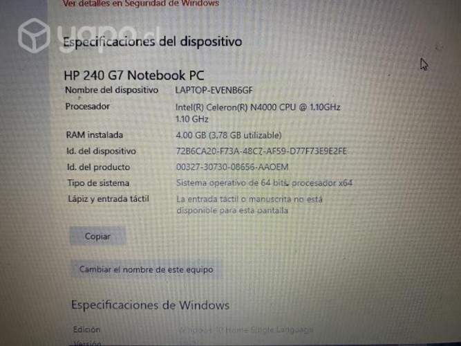 Notebook hp 464 Gb