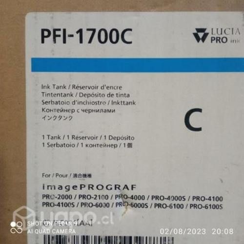 Tintas canon pfi diversos modelos originales de al