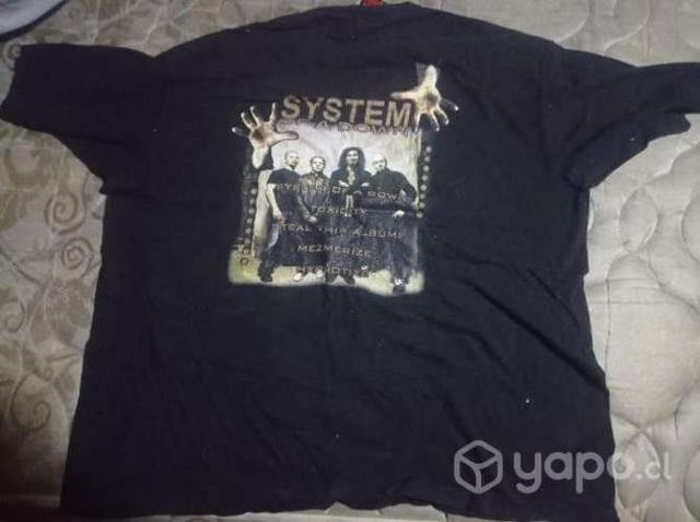 Poleras Negras de system of a down