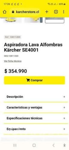 Aspiradora polvo agua