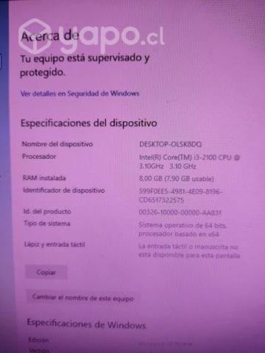 All in one core i3 disco de 1tb