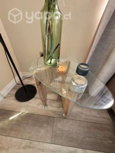 Mesa de centro y lateral vidrio templado