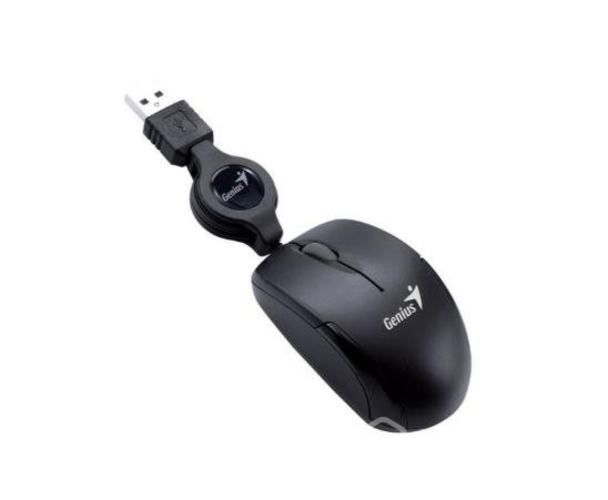 Mouse genius micro usb optico rectractil negro