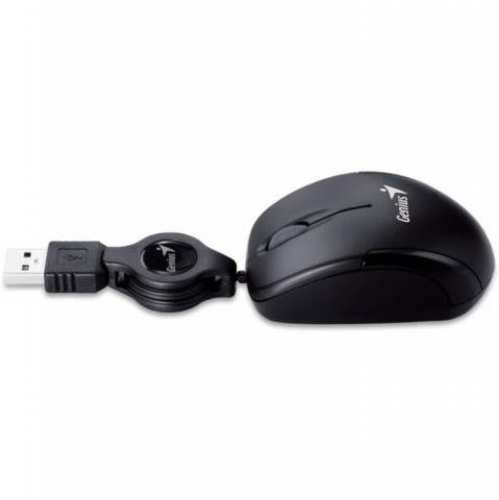 Mouse genius micro usb optico rectractil negro