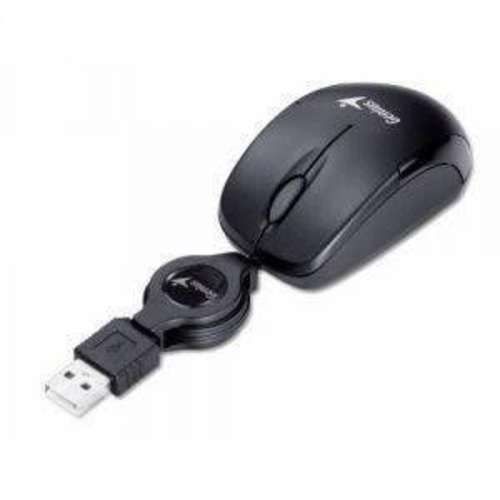 Mouse genius micro usb optico rectractil negro