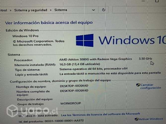 Pc gamer, tarjeta gráfica 1050ti, 16 ram