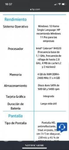 Notebook HP nuevo color gris oscuro