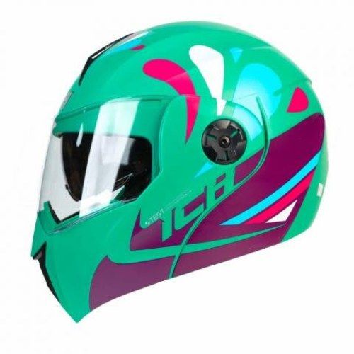 Casco moto ich 3110 abatible lotus menta sun visor