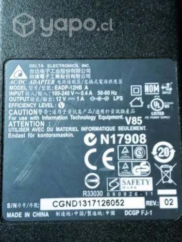 Adaptador barril 12v 1a