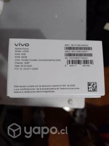Celular vivo Y16 nuevo sellado