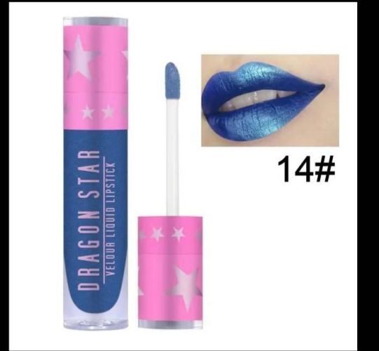 Labial liquido Dragon Star Azul brillante Nuevo