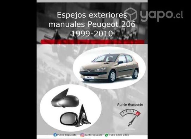 Espejo exterior manual Peugeot 206