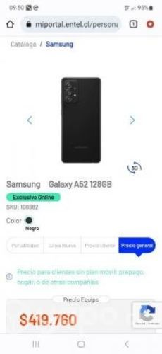 Celular samsung galaxy A52s