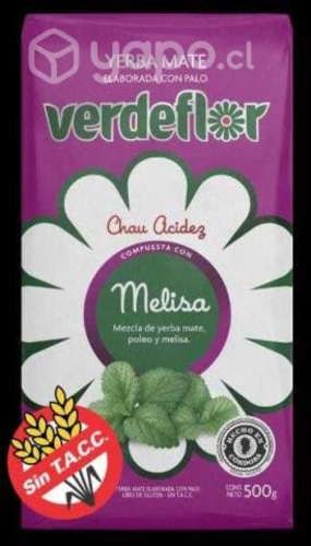 Yerba verde flor melisa sin gluten