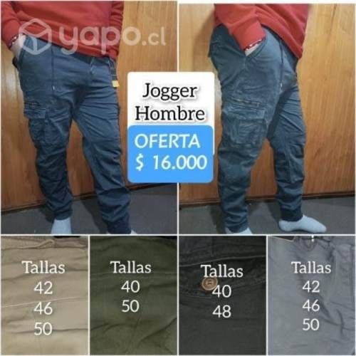 Jogger gabardina hombre