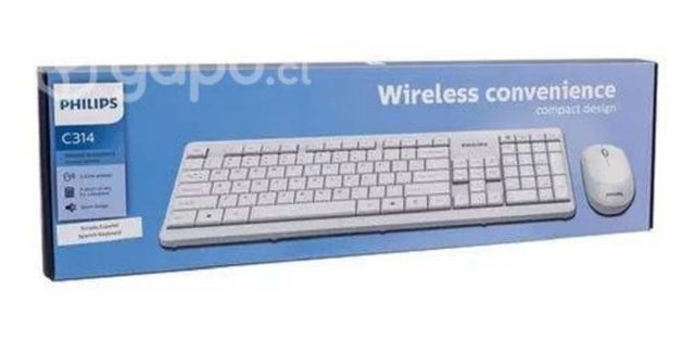 Kit Teclado Y Mouse Inalámbrico Philips C314 White
