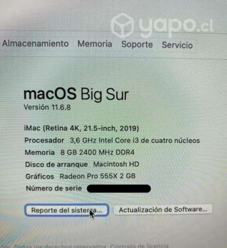 COMPUTADOR iMAC Retina 4K 21.5-inch 2019