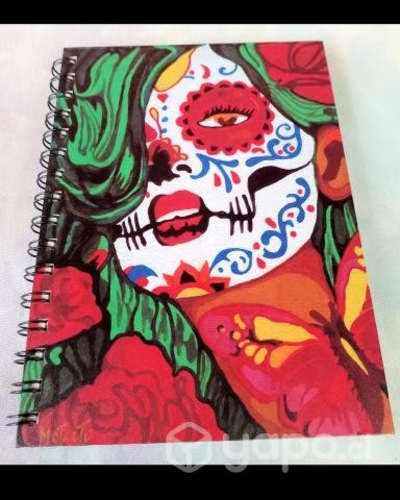 Cuaderno tamaño A5 Caratula Imagen Catrina